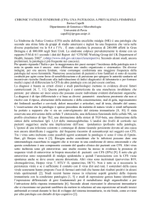 Riassunto aggiornato delle attuali conoscenze sulla CFS, scritto dal