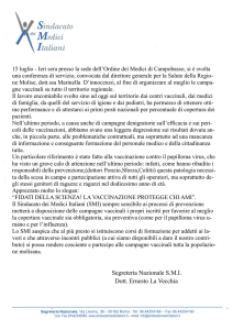 Segreteria Nazionale S.M.I. Dott. Ernesto La Vecchia