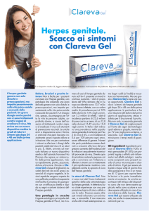 Herpes genitale. Scacco ai sintomi con Clareva Gel
