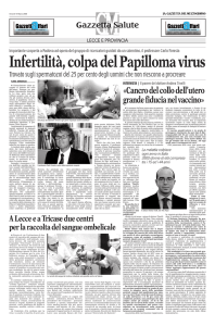 Cancro del collo dell`utero grande fiducia nel vaccino
