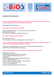 ESENZIONI PER GRAVIDANZA