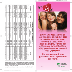 Se sei una ragazza tra gli 11 e i 12 anni di età (nel 2013 le ragazze