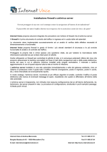 Installazione firewall e antivirus server