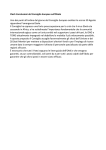 Flash Conclusioni del Consiglio Europeo sull`Ebola Uno dei punti all