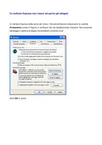 In outlook Express non riesco ad aprire gli allegati