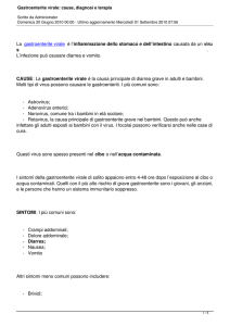 Gastroenterite virale: cause, diagnosi e terapia