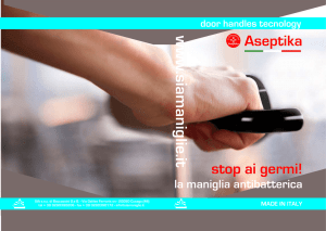 Catalogo produzione Maniglie antibatteriche linea