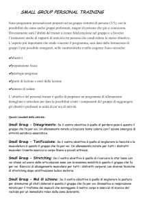 Small Group - Dimagrimento: Se il vostro obiettivo è quello di