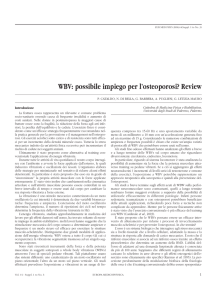 WBV: possibile impiego per l`osteoporosi?