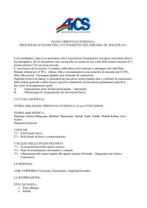DANZA ORIENTALE EGIZIANA.- PROCEDURA D`ESAME PER L