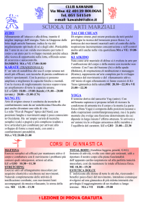 Scuola di arti marziali CORSI DI GINNASTICA
