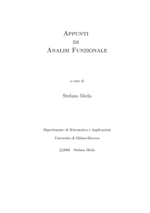 Appunti di Analisi Funzionale