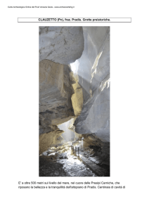 CLAUZETTO (Pn), fraz. Pradis. Grotte preistoriche.