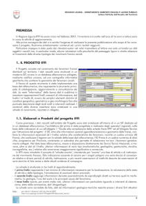 PREMESSA 1. IL PROGETTO IFFI 1.1. Elaborati e Prodotti del