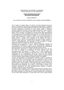 1 DIPARTIMENTO VALCAMONICA E LOMBARDIA CENTRO