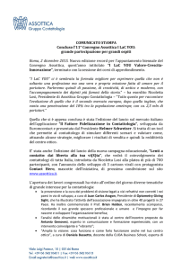 COMUNICATO STAMPA Concluso l`11° Convegno Assottica I