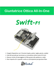 Swift-F1 - Giuntatrici per fibra ottica