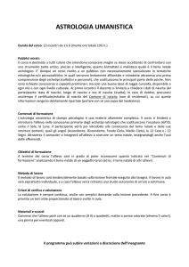astrologia umanistica - Ufficio Tempo Libero