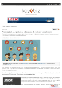 Vorticidigitali. La reputazione online tra customer care e live chat