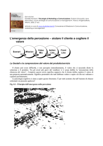 L`emergenza della percezione – aiutare il cliente a cogliere il valore