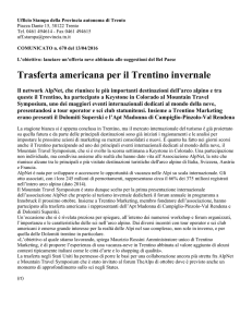 Trasferta americana per il Trentino invernale
