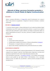 SQcuola di Blog: percorso formativo gratuito a distanza in Social