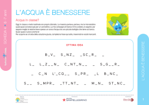 l`acqua è benessere - 2° Circolo di Quarto