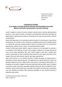 comunicato stampa spazio imprenditoria femminile 3.5.2011.…