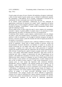 LUCA ANDREOLI “Il marketing tribale e il brand totem: il