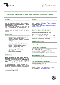 STRATEGIE DI WEB MARKETING APPLICATE ALL`EDITORIA E