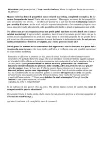Cause related marketing e una piccola onp: tu come ti comporteresti?