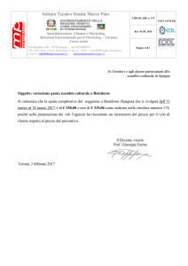 175 variazione quota scambio culturale Spagna