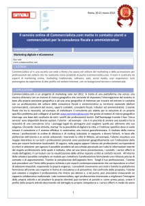 Il servizio online di Commercialista.com mette in contatto