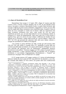 L`ultimo volo del maggiore Massimiliano Erasi Comandante