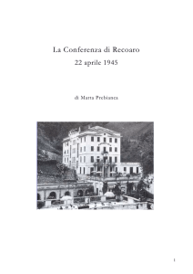 la Conferenza di Recoaro - con foto