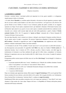 fascismo, nazismo, IIGM riassunto