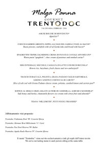 AMUSE BOUCHE DI BENVENUTO* CODE DI GAMBERI ARROSTO