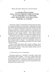 La disorganizzazione dell`attaccamento come fattore di vulnerabilità