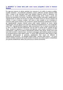 5. RICERCA: Le cellule della pelle come nuova prospettiva contro la