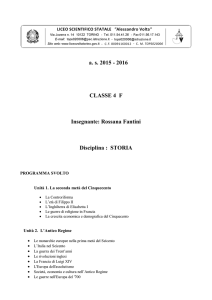a. s. 2015 - 2016 CLASSE 4 F Insegnante: Rossana Fantini