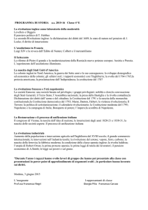 PROGRAMMA DI STORIA a.s. 2015-16 Classe 4^E La rivoluzione