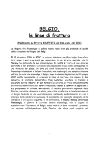 Belgio, le linee di frattura