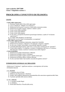 programma consuntivo di filosofia
