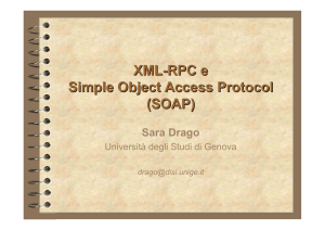 XML-RPC e SOAP - DISI - Università degli studi di Genova