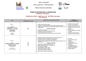 PIANO DI STUDIO DELLA DISCIPLINA