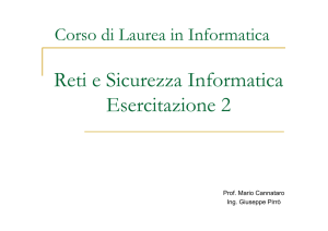 Reti e Sicurezza Informatica Esercitazione 2