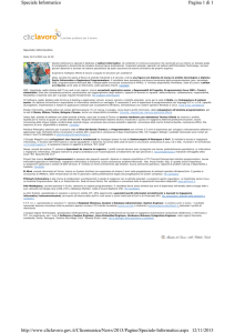 Pagina 1 di 1 Speciale Informatico 12/11/2013 http://www.cliclavoro