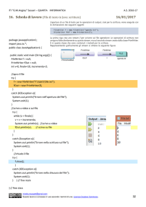 Scheda 16: Scrittura file di testo