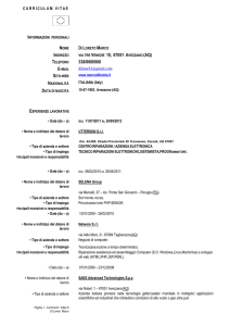 NOTE - Marco Di Loreto HomePage