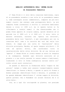 ANALISI ASTRONOMICA DELL` ENUMA ELISH di